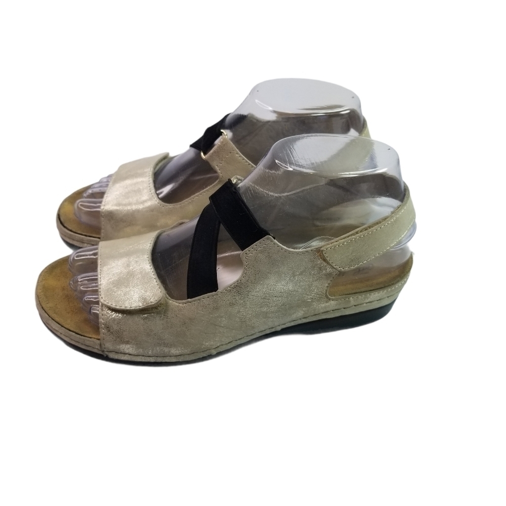 Helle Comfort silver leather shoes - Picture 2 of 10